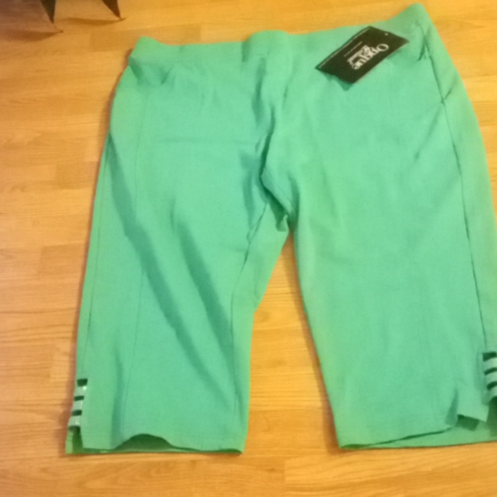 NWT women's plus green capris sz 3X - Picture 4 of 5